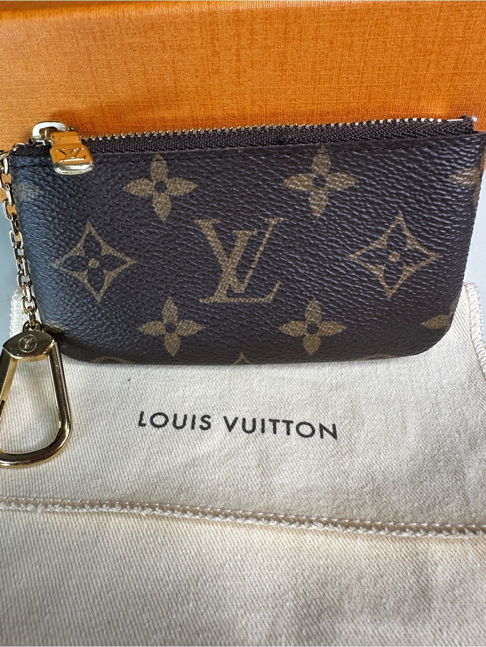 Louis Vuitton Monogram Key & Card Holder in Brown and Gold